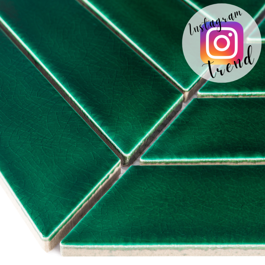 Dunin Royal Chevron Vert fényes mozaik